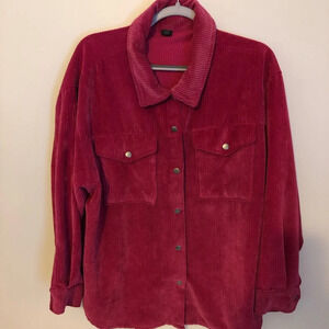 Wild Fable Womens XXL Pink Corduroy Snap Closure Blouse